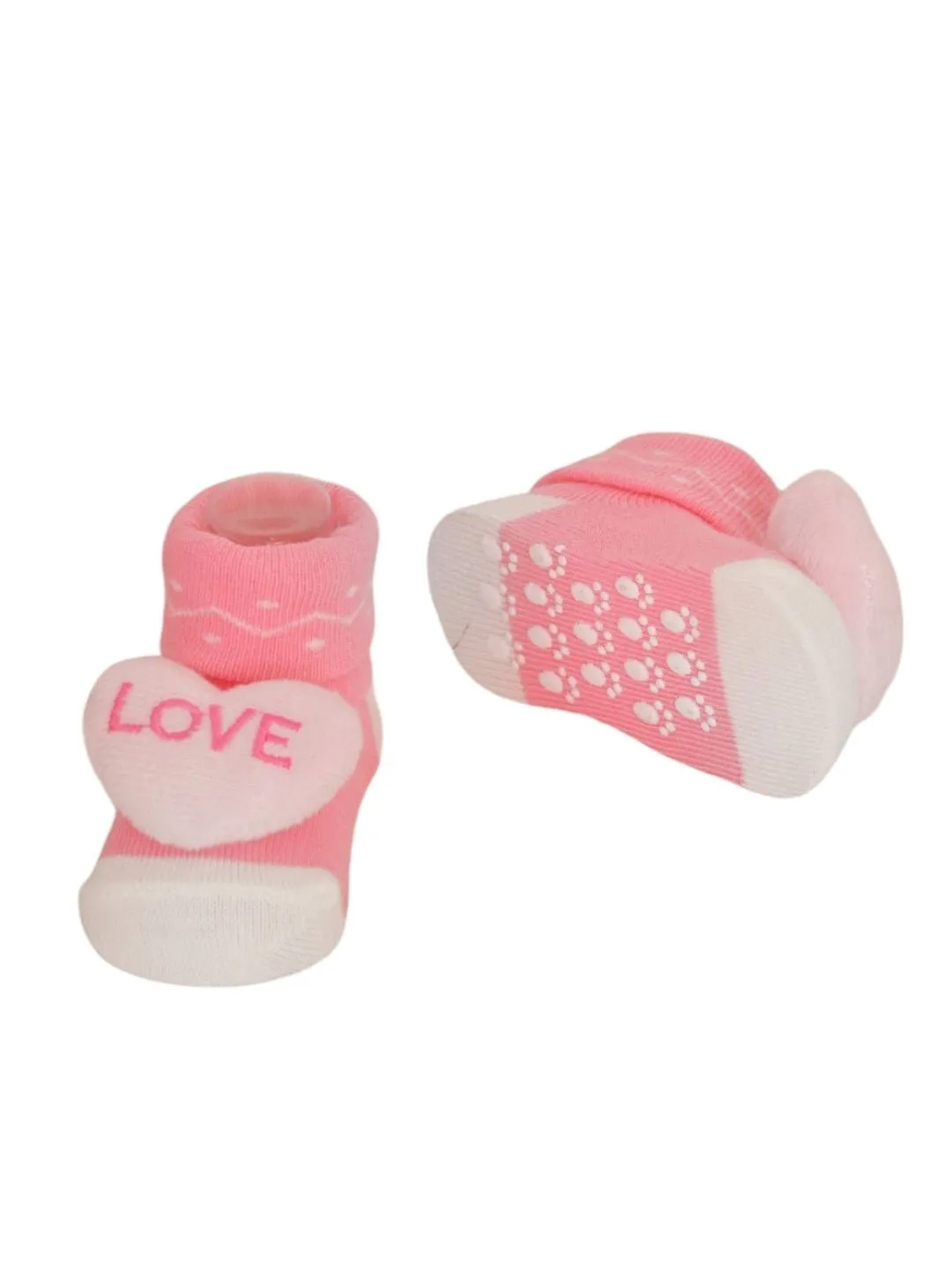 Heartfelt Love Baby Socks - Blush Pink Delight