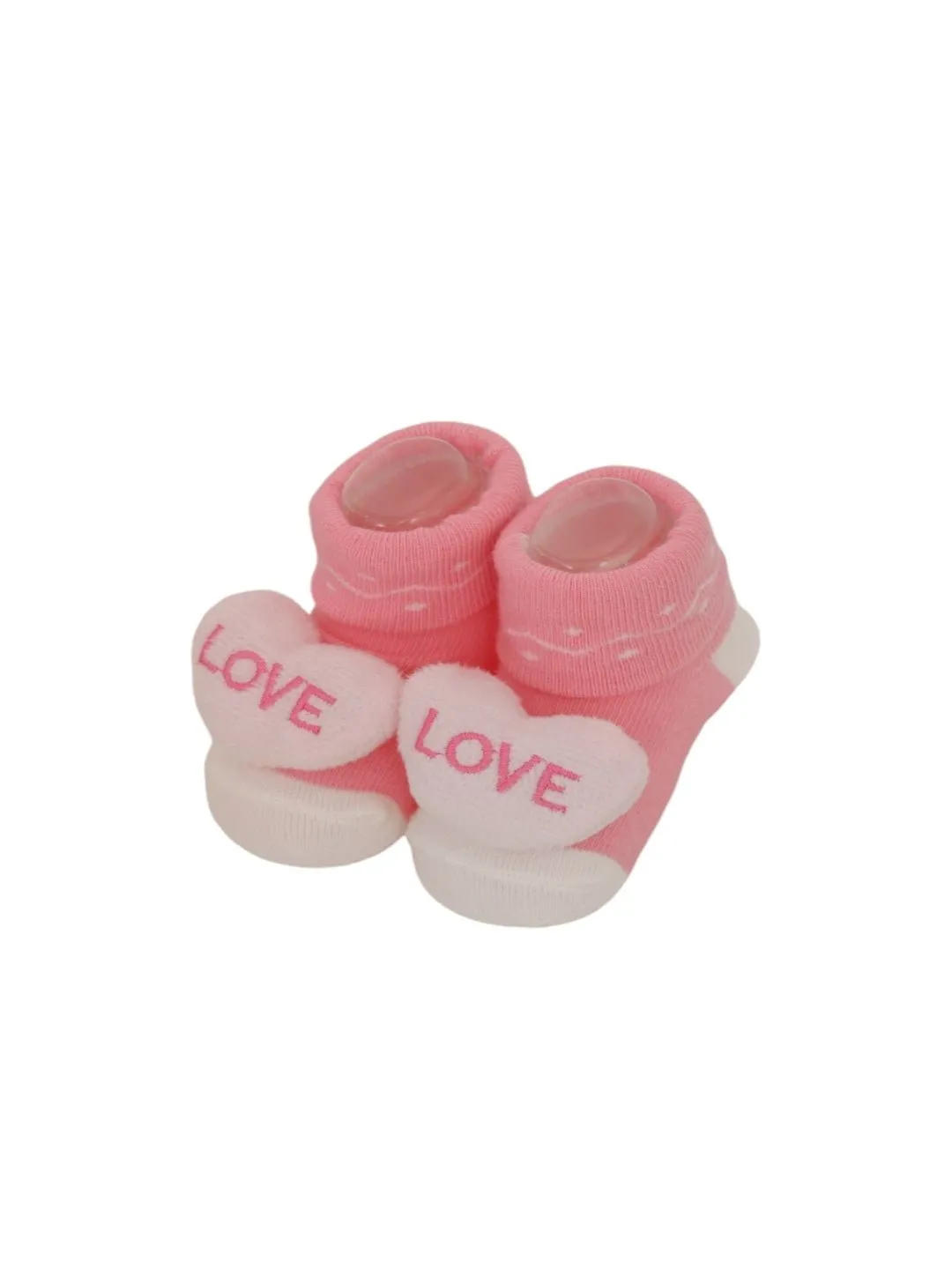 Heartfelt Love Baby Socks - Blush Pink Delight