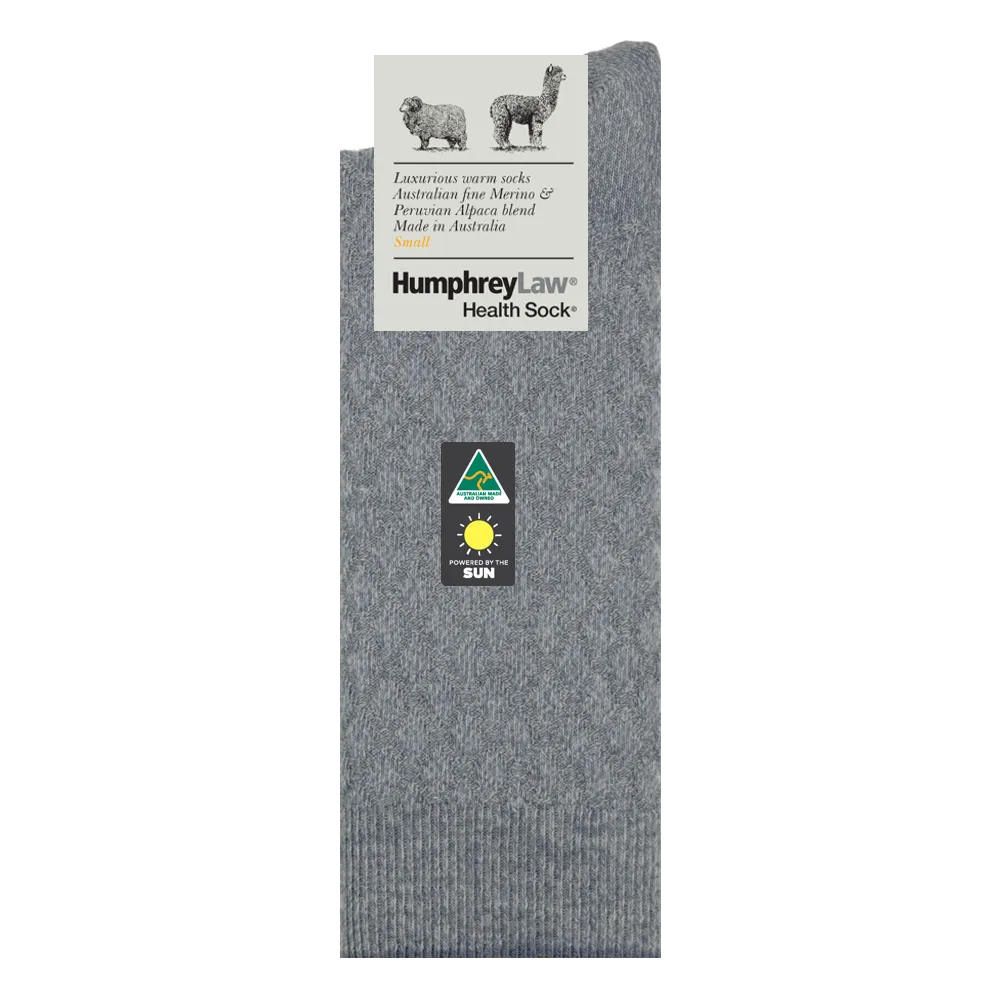 Humphrey Law Alpaca Merino Twisted Quilted Light Grey 04C