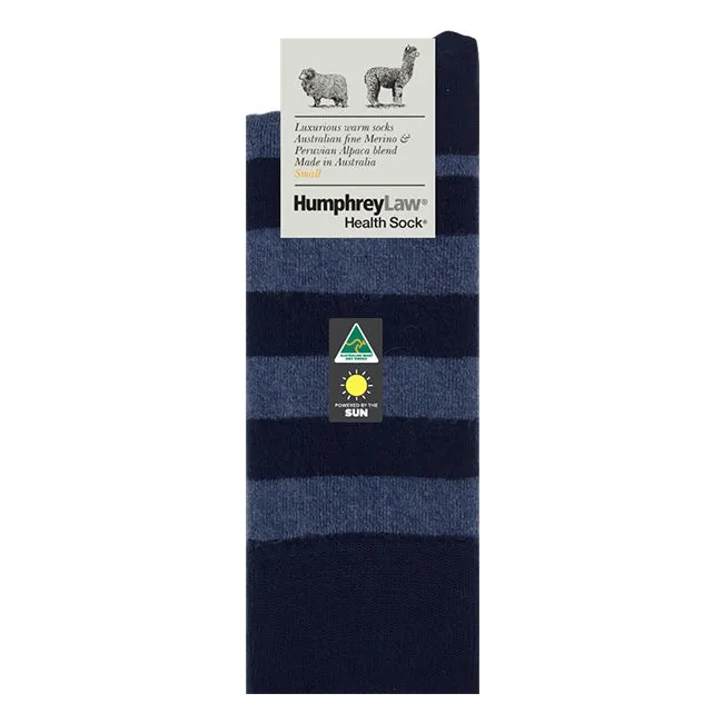 Humphrey Law Merino Alpaca Blend Health Socks Navy