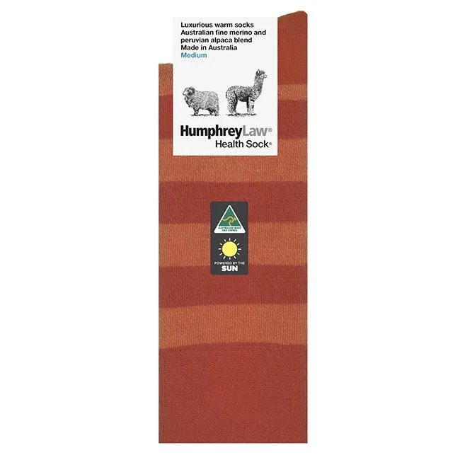 Humphrey Law Merino Alpaca Blend Health Socks Terracotta