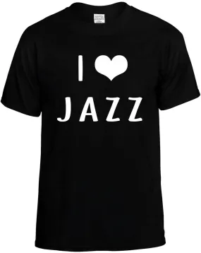 I Love Heart Jazz Unisex T-Shirt Novelty Graphic Tee Shirt