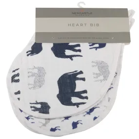 In The Wild Elephant Cotton Burp Cloth Bib 2PK