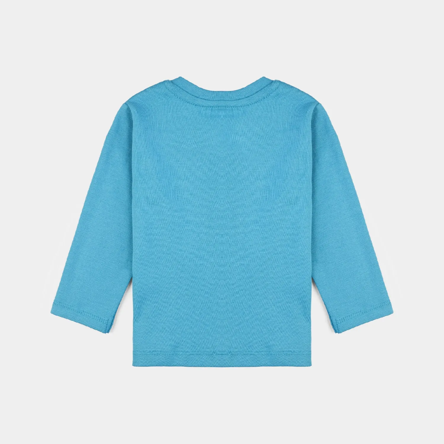 Infant Boys Cotton Interlock Knitted Suit Animal Face-Blue