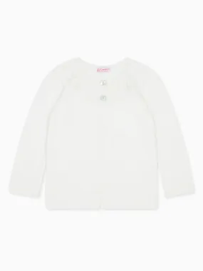 Ivory Baena Cotton Girl Cardigan