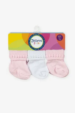 Jefferies Socks Rock-A-Bye Baby Girls Socks 6-Pack
