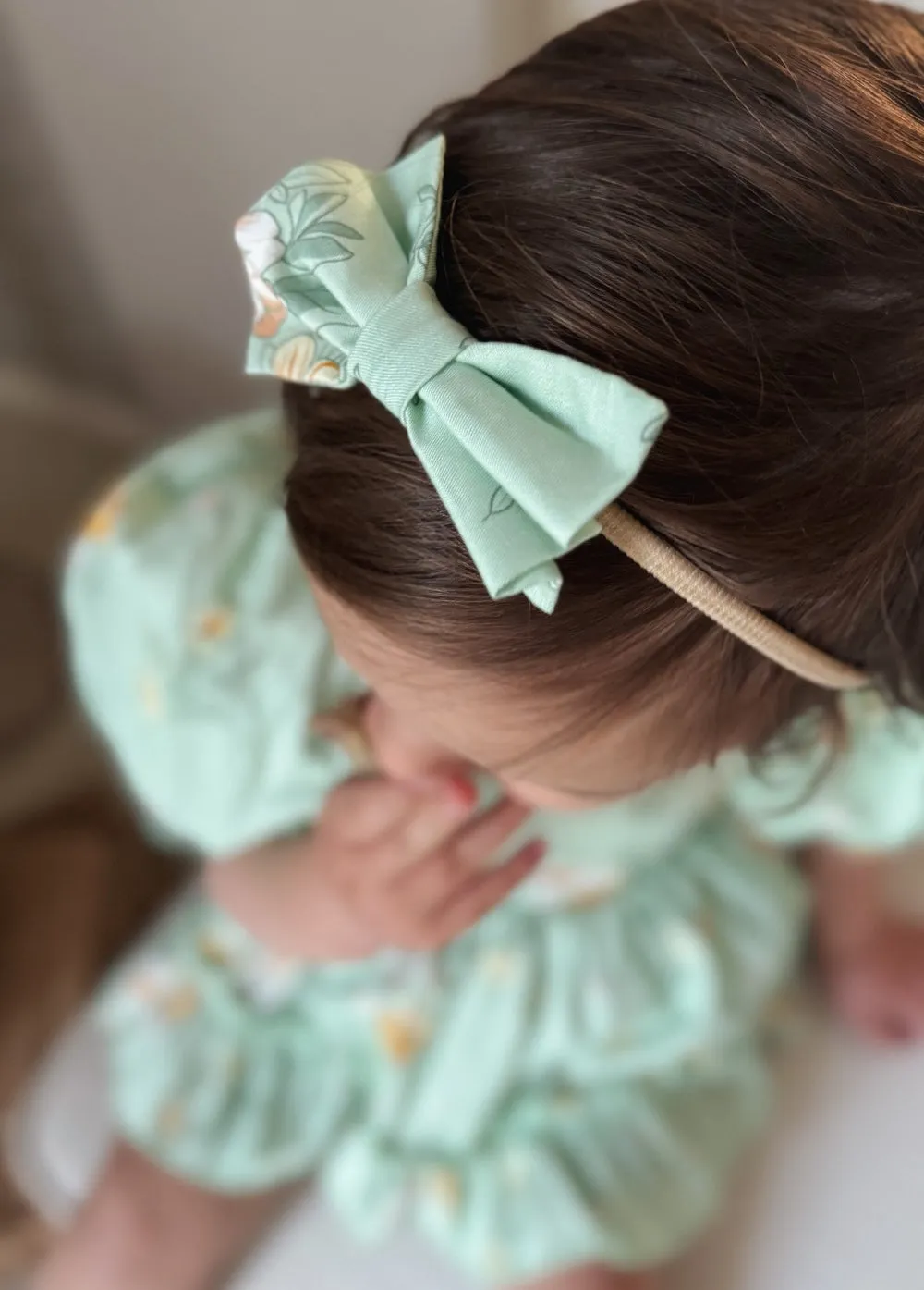 Katie Floral Girls Bow