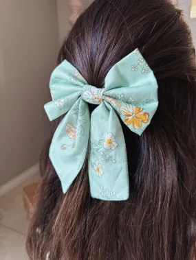 Katie Floral Girls Bow