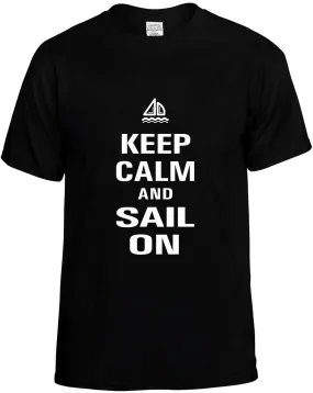 Keep Calm and Sail on Unisex T-Shirt Novelty Graphic Tee Shirt