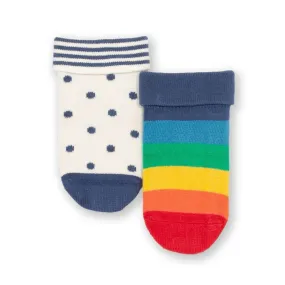 Kite 2 Pack Baby Socks 41-3252 Rainbow Dot