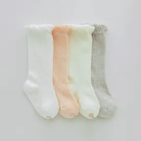 Knee Length Knitted Baby Girl Socks