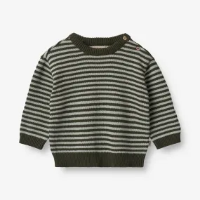 Knit Pullover Morgan | Baby - forest night stripe