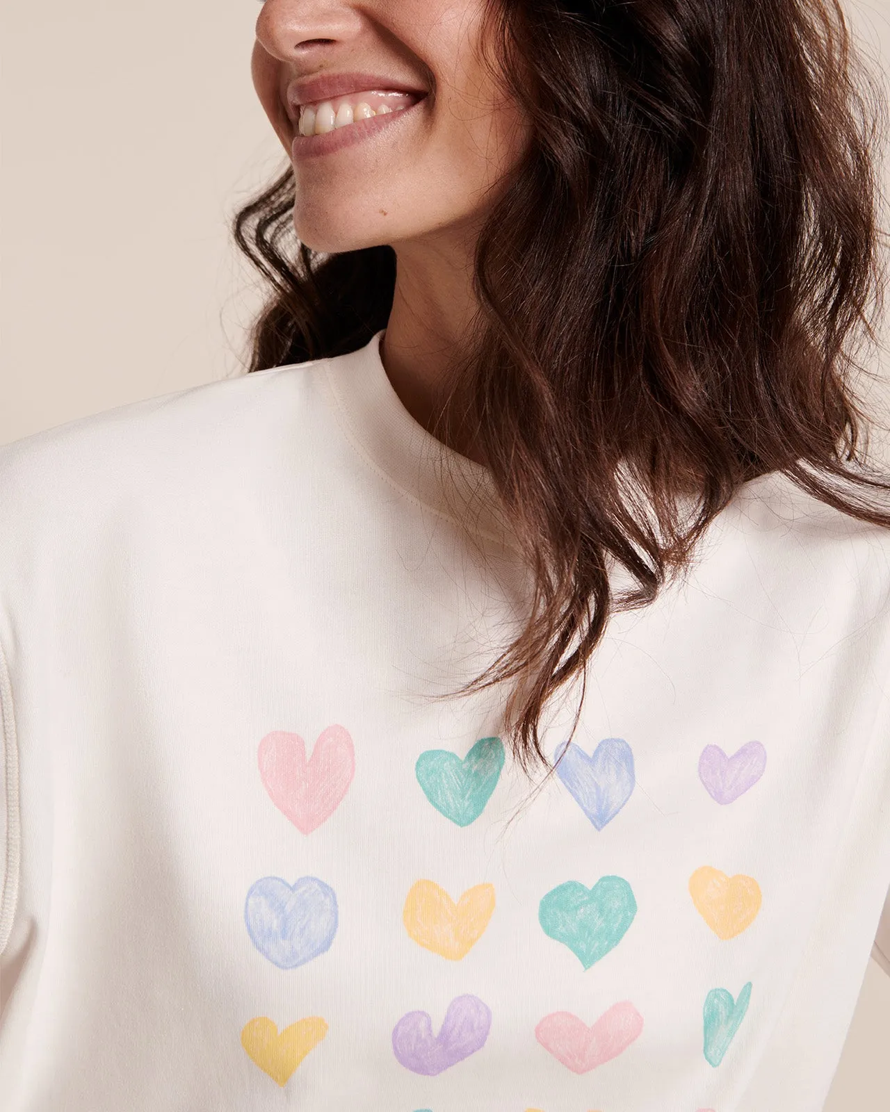 Le duo de t-shirts Mama love x Baby love en coton bio - blanc