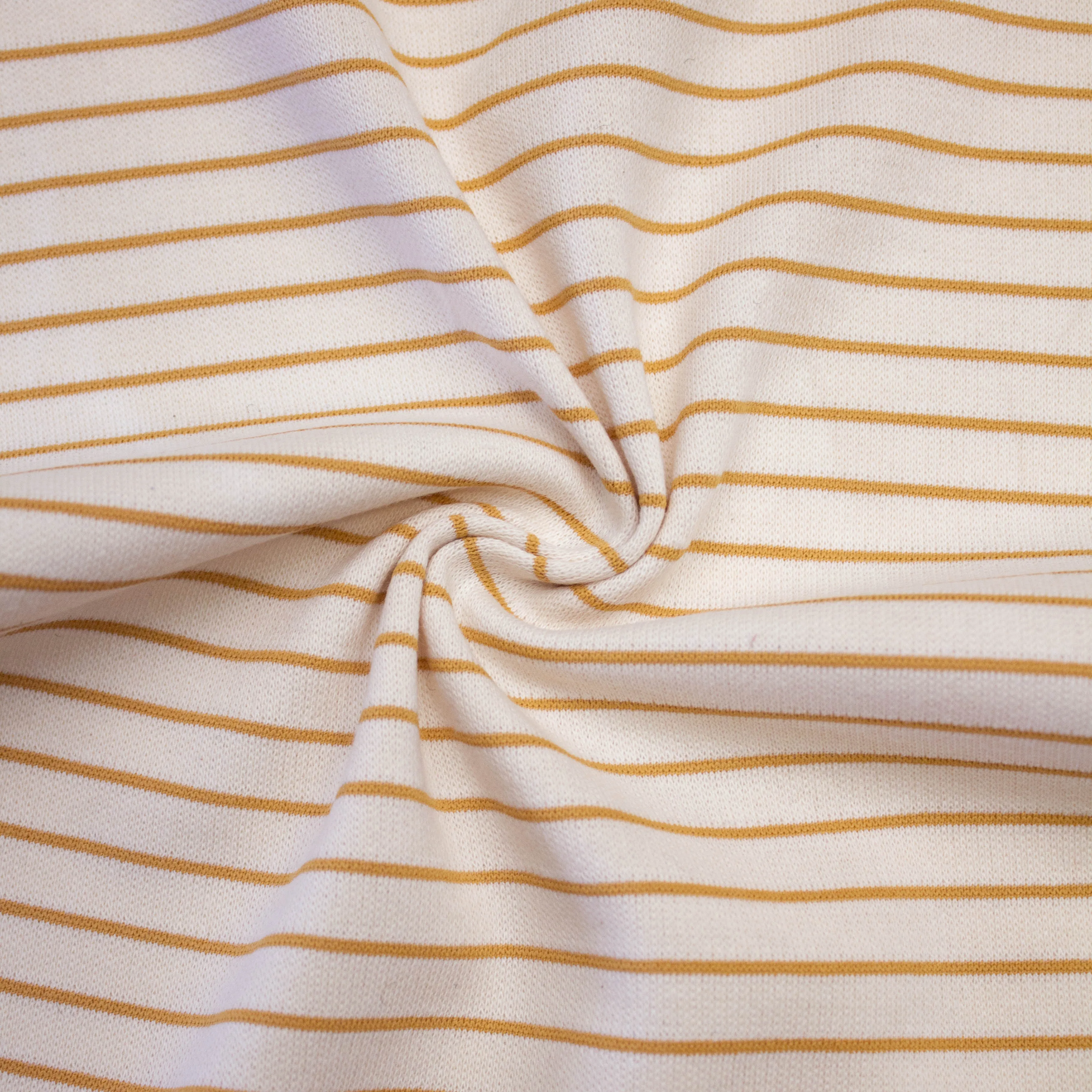 Loris Creme & Ochre Striped Cotton Jersey SHOWROOM SAMPLE 34CM X 60CM