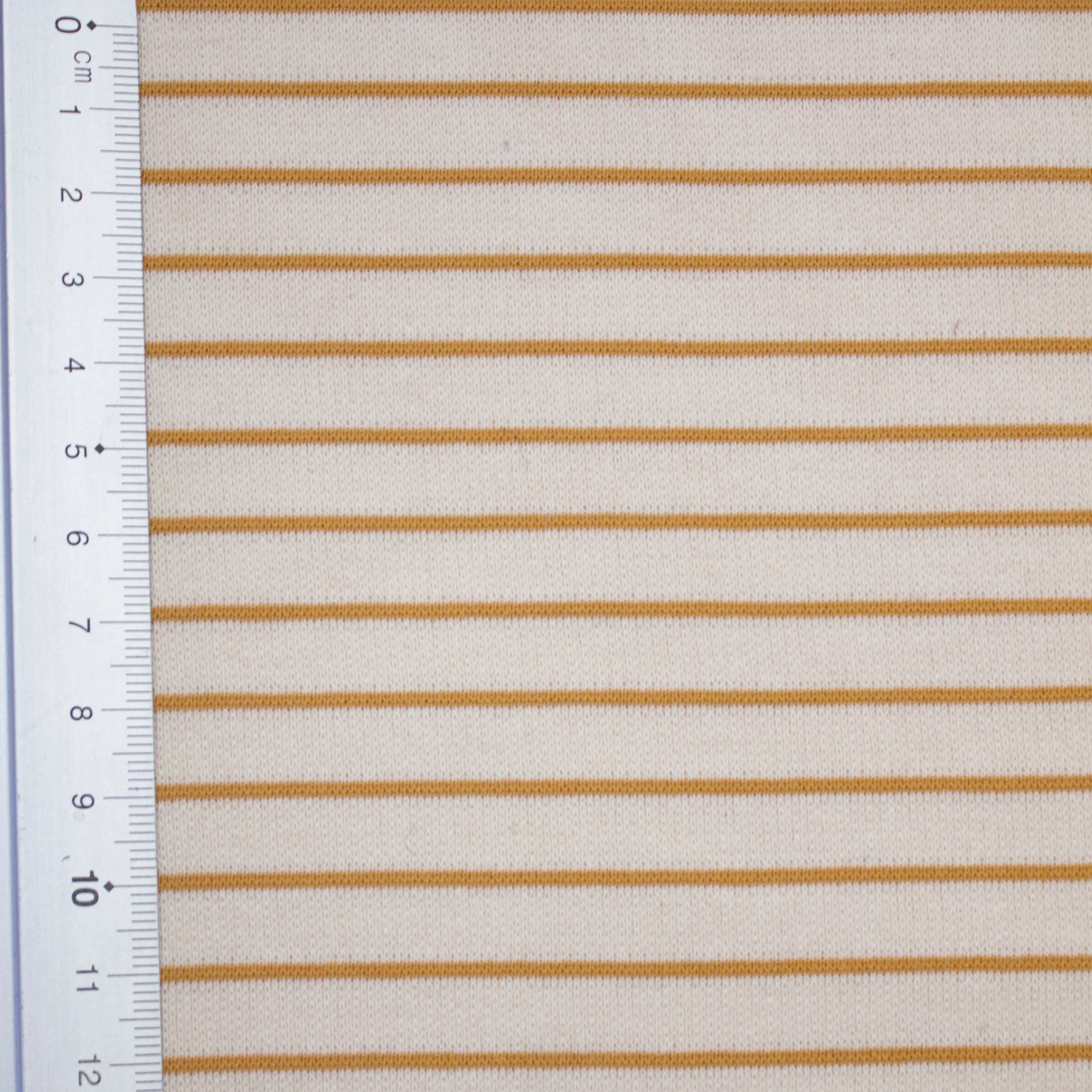 Loris Creme & Ochre Striped Cotton Jersey SHOWROOM SAMPLE 34CM X 60CM