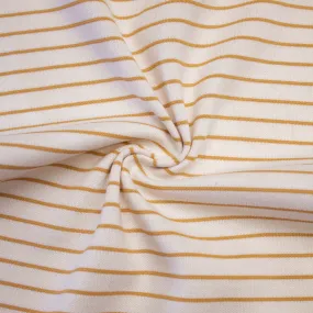 Loris Creme & Ochre Striped Cotton Jersey SHOWROOM SAMPLE 34CM X 60CM