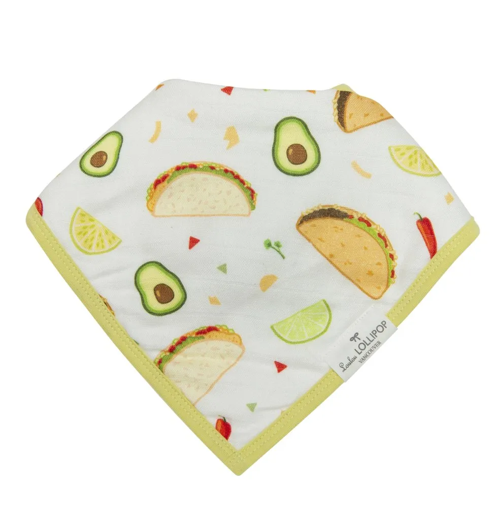 Luxe Muslin Bandana Bib Set - Avocado/Taco
