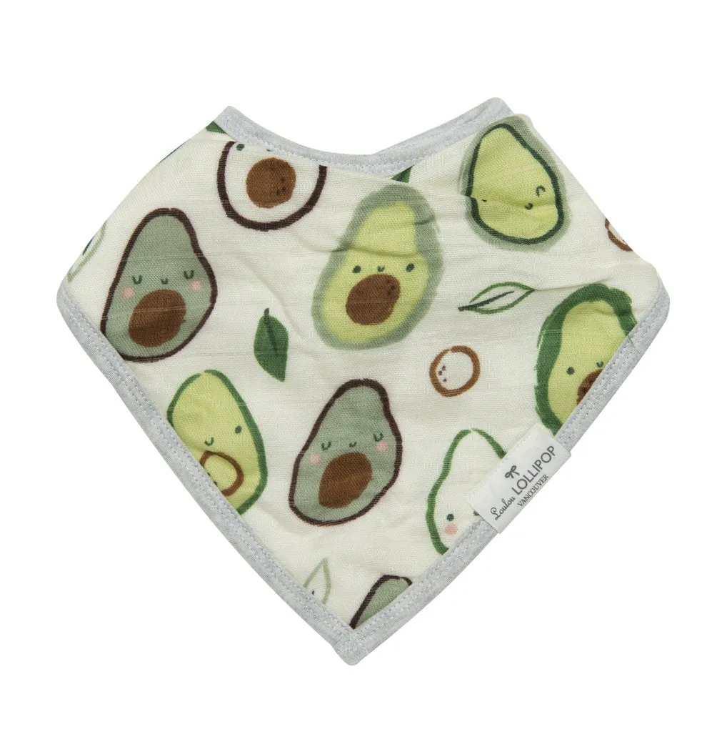 Luxe Muslin Bandana Bib Set - Avocado/Taco