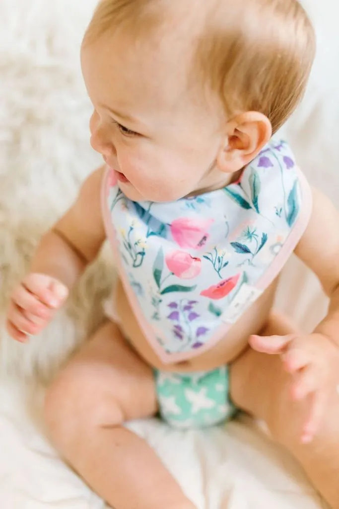 Luxe Muslin Bandana Bib Set - Bluebell