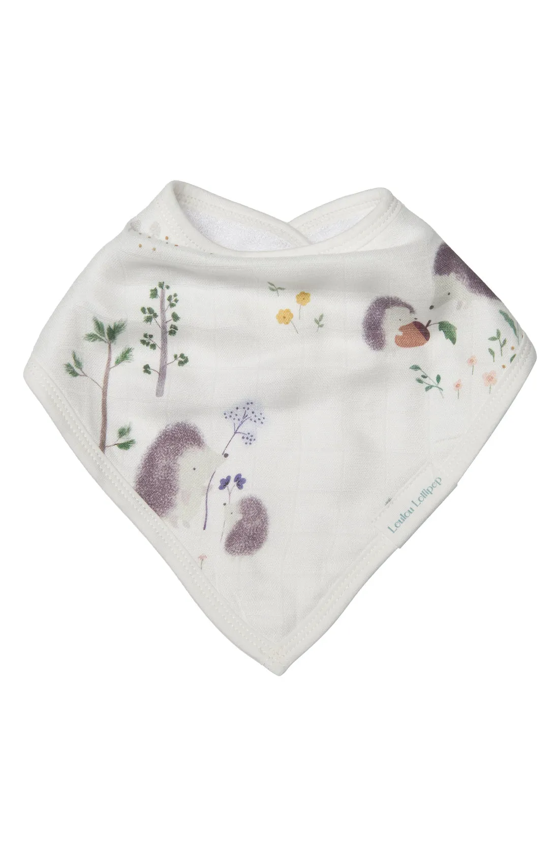 Luxe Muslin Bandana Bib Set - Hedgehogs