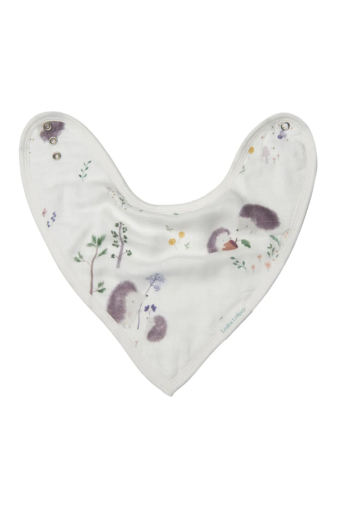 Luxe Muslin Bandana Bib Set - Hedgehogs
