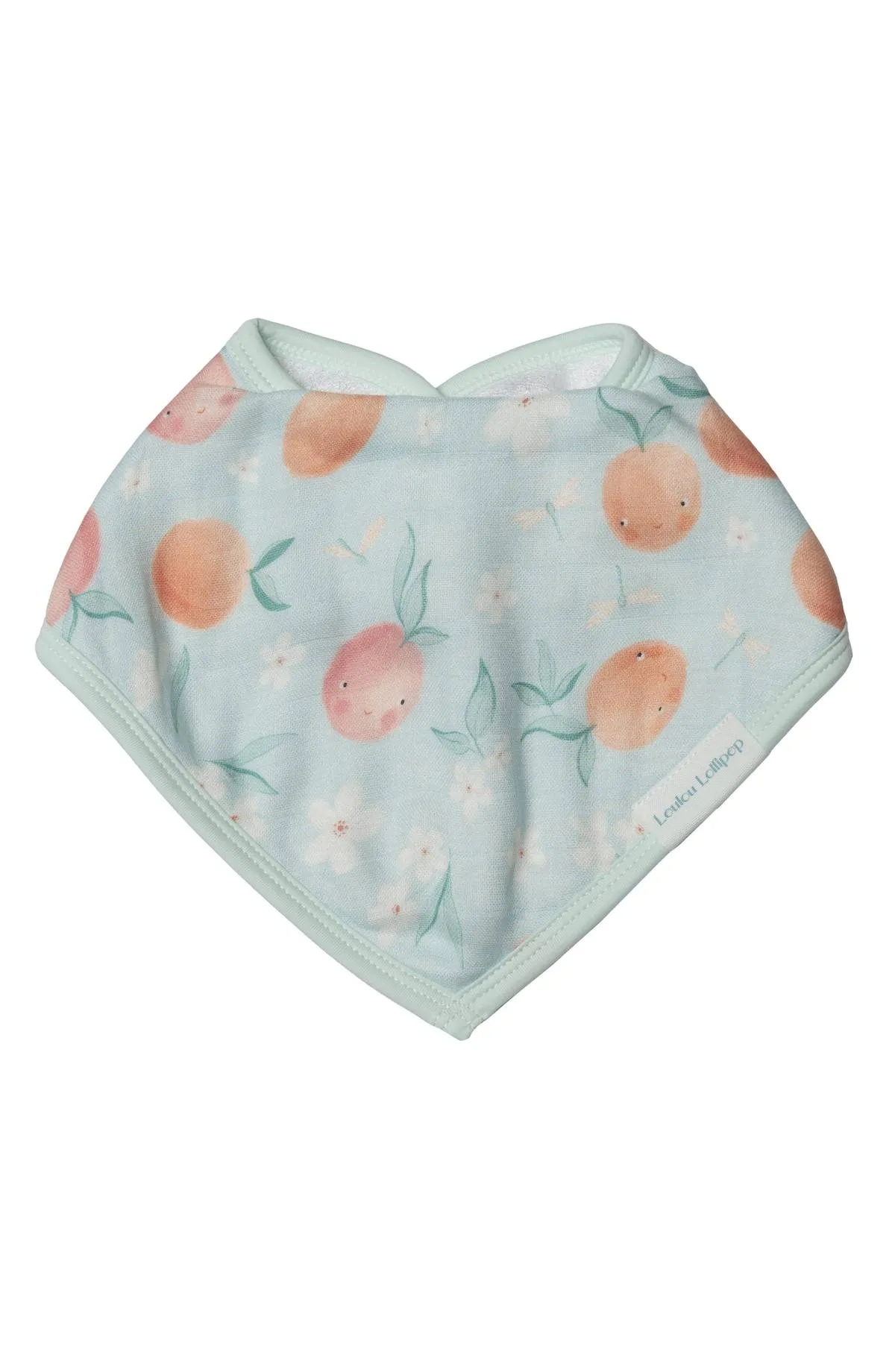 Luxe Muslin Bandana Bib Set - Peaches