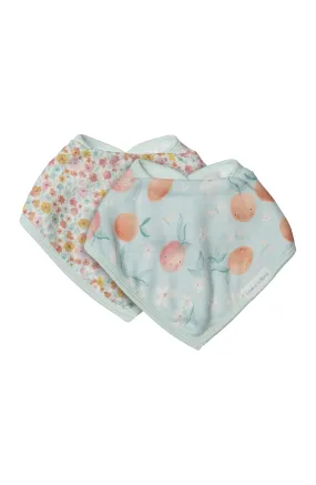 Luxe Muslin Bandana Bib Set - Peaches