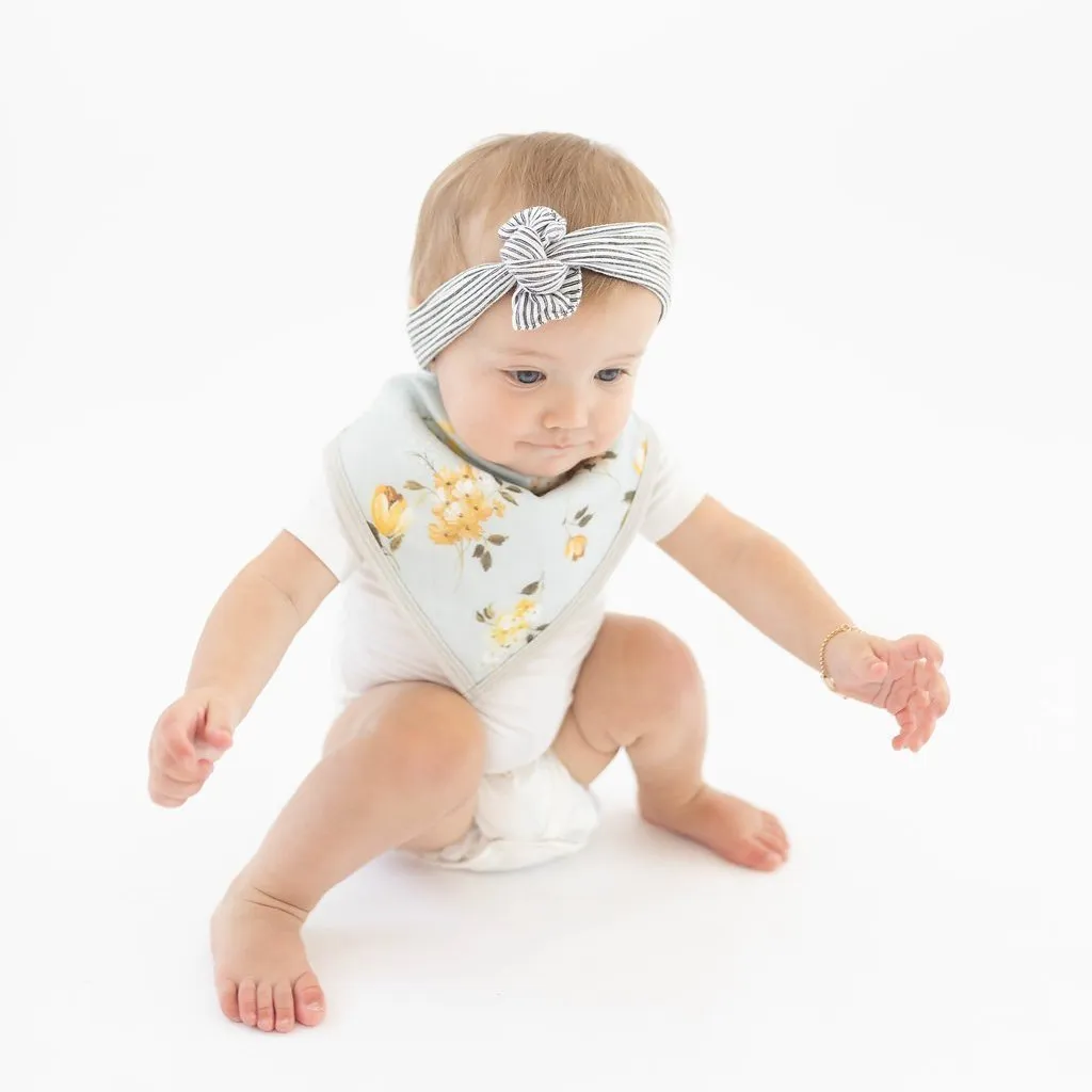 Luxe Muslin Bandana Bib Set - Wild Rose