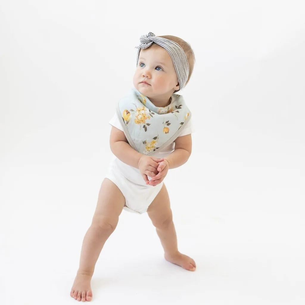 Luxe Muslin Bandana Bib Set - Wild Rose