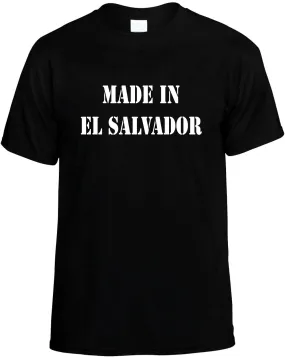 Made in El Salvador Unisex T-Shirt Novelty Graphic Tee Shirt