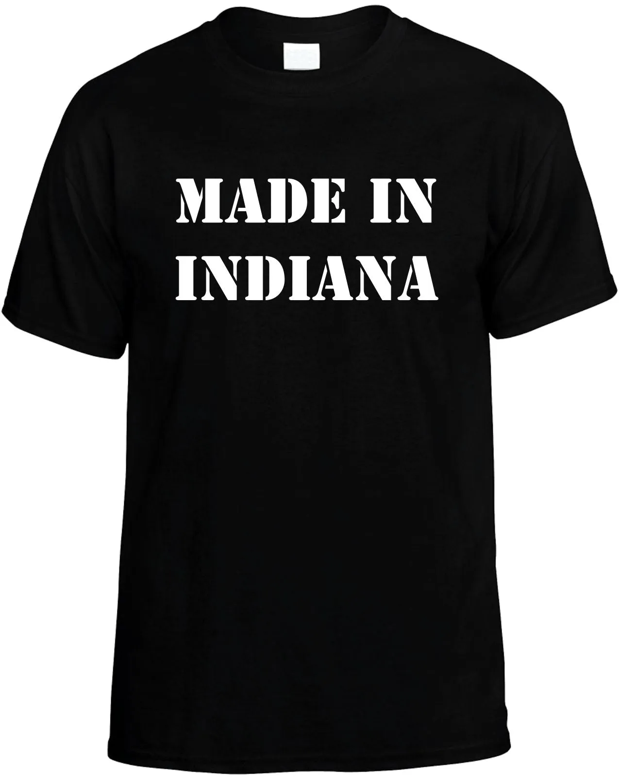 Made in Indiana Unisex T-Shirt Novelty Graphic Tee Shirt