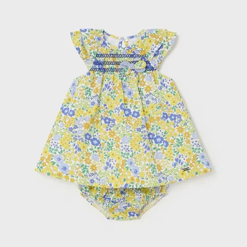 Mayoral Baby Dress And Knickers Set 1808 Yellow