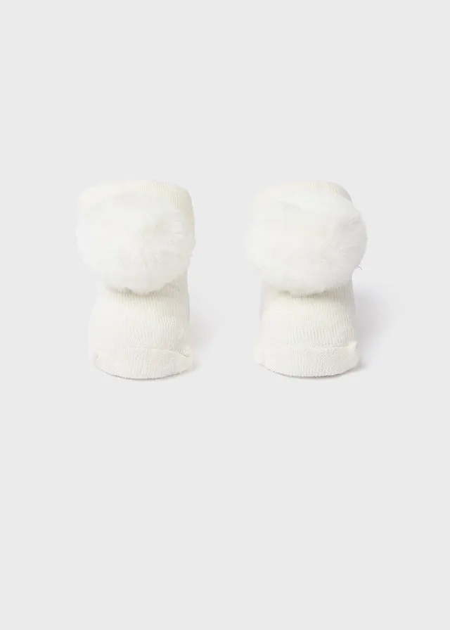 Mayoral Baby Girls Ivory Headband & Socks Set - perfect gift