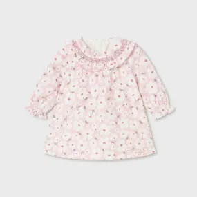 Mayoral Baby Girls Velvet Dress 2840 Pale Pink
