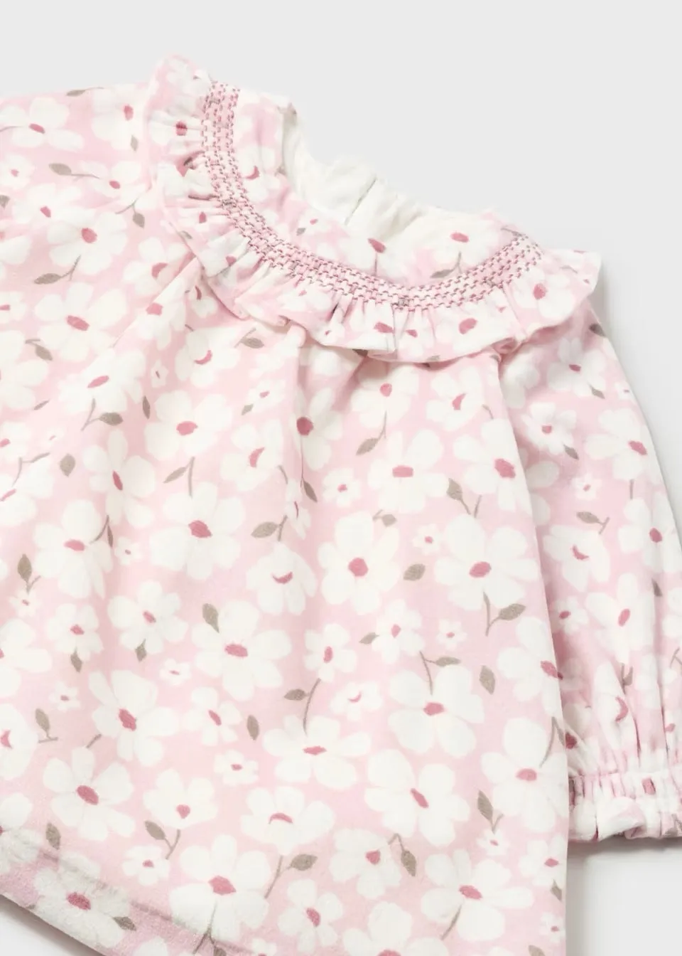 Mayoral Baby Girls Velvet Dress 2840 Pale Pink
