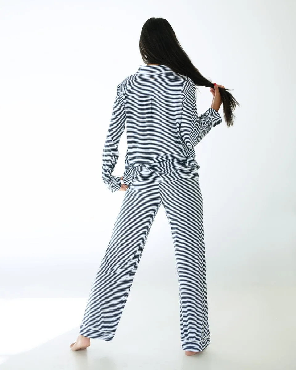 Middle of the Night Pajamas - Navy Stripe