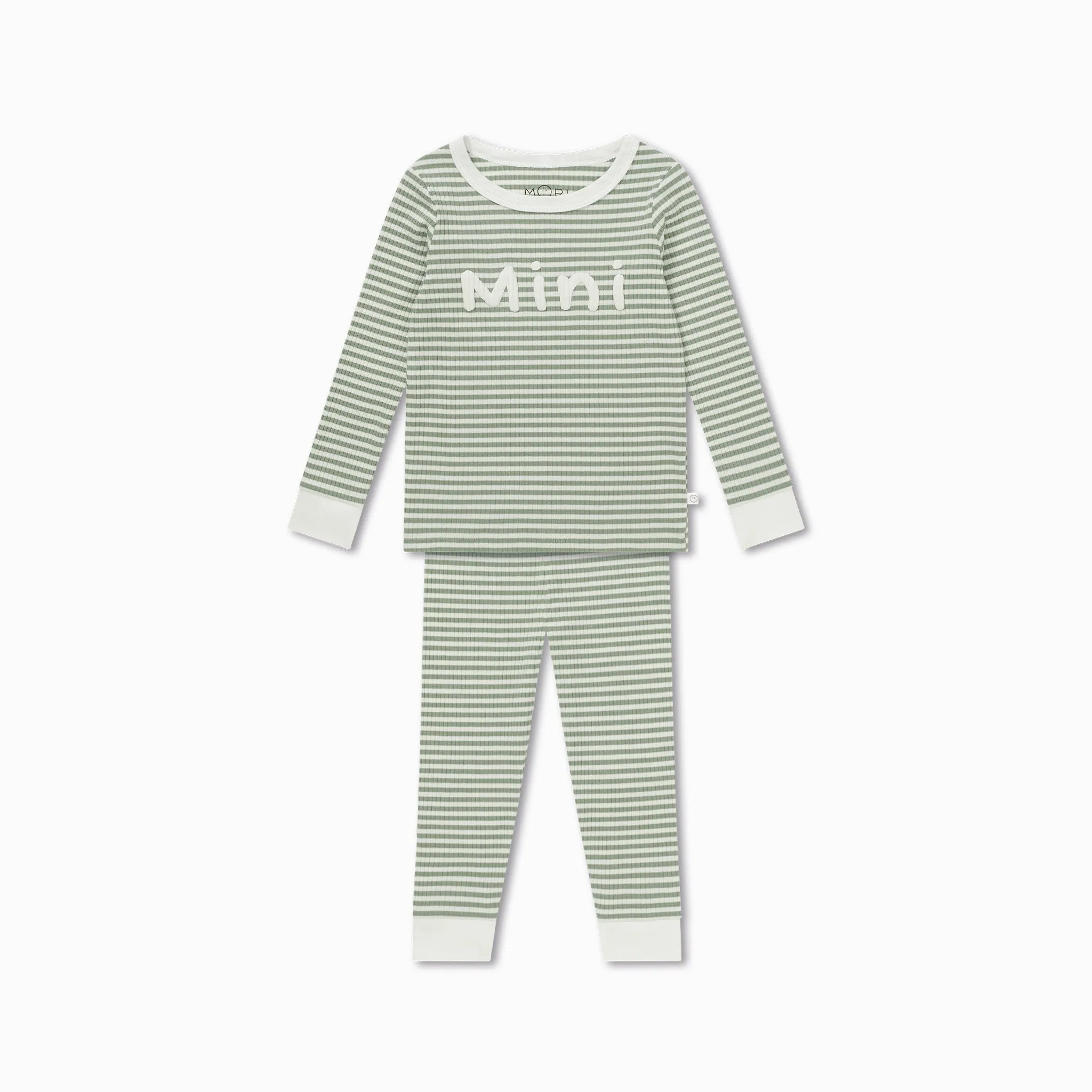 Mini Striped Ribbed Pajama Set