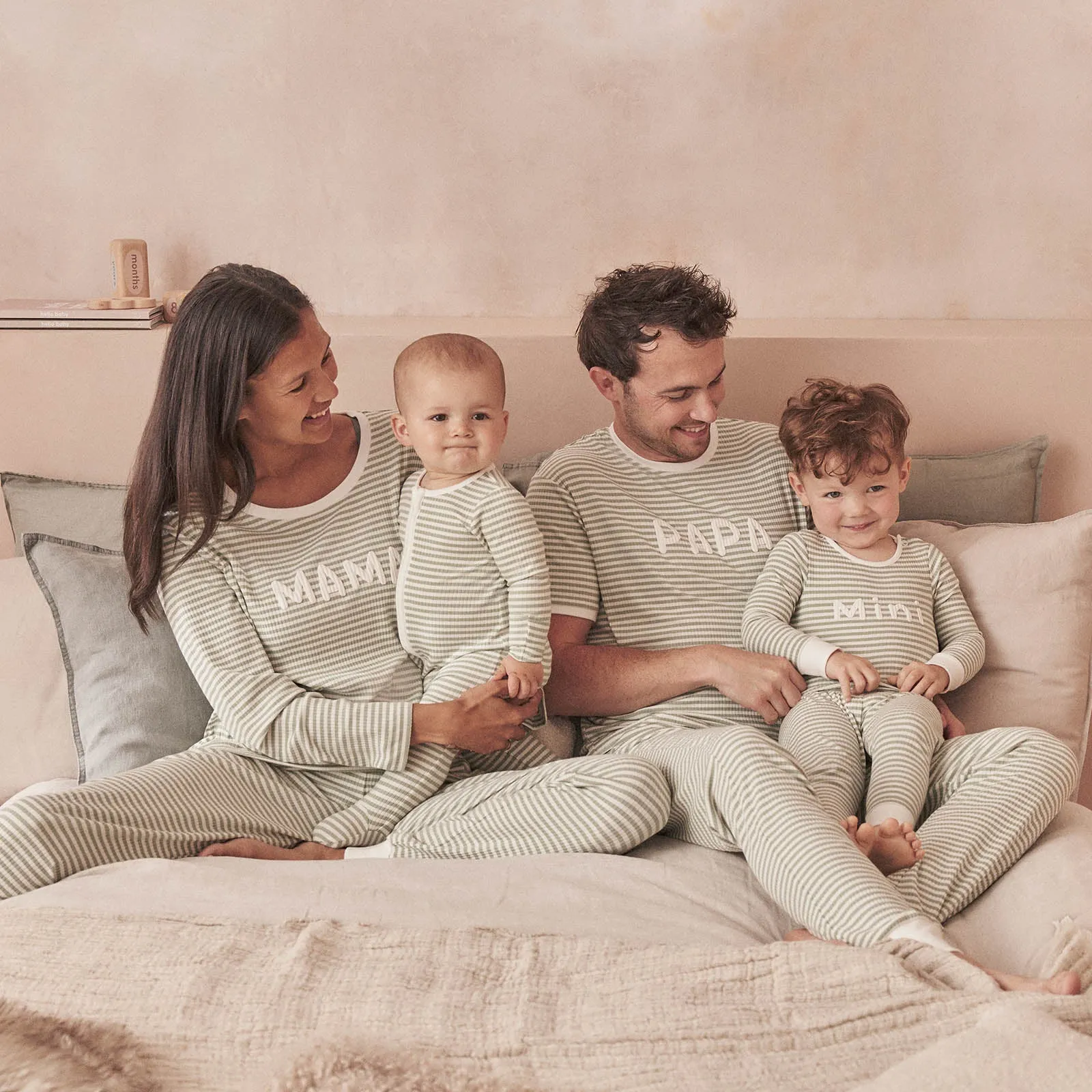 Mini Striped Ribbed Pajama Set