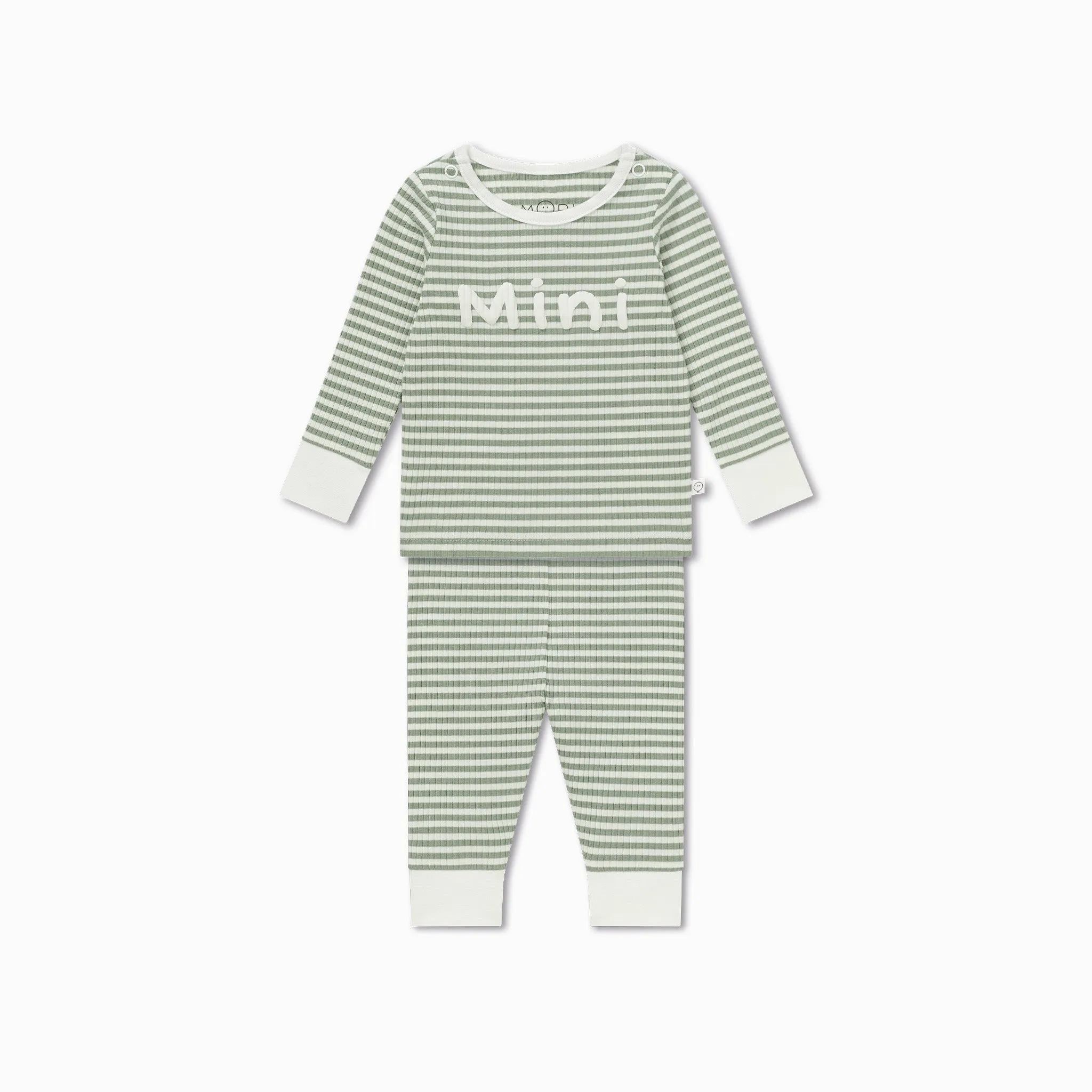 Mini Striped Ribbed Pajama Set