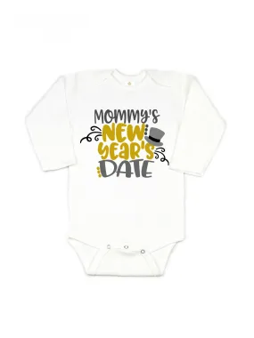 Mommy's New Year's Date Baby Bodysuit   T-Shirt