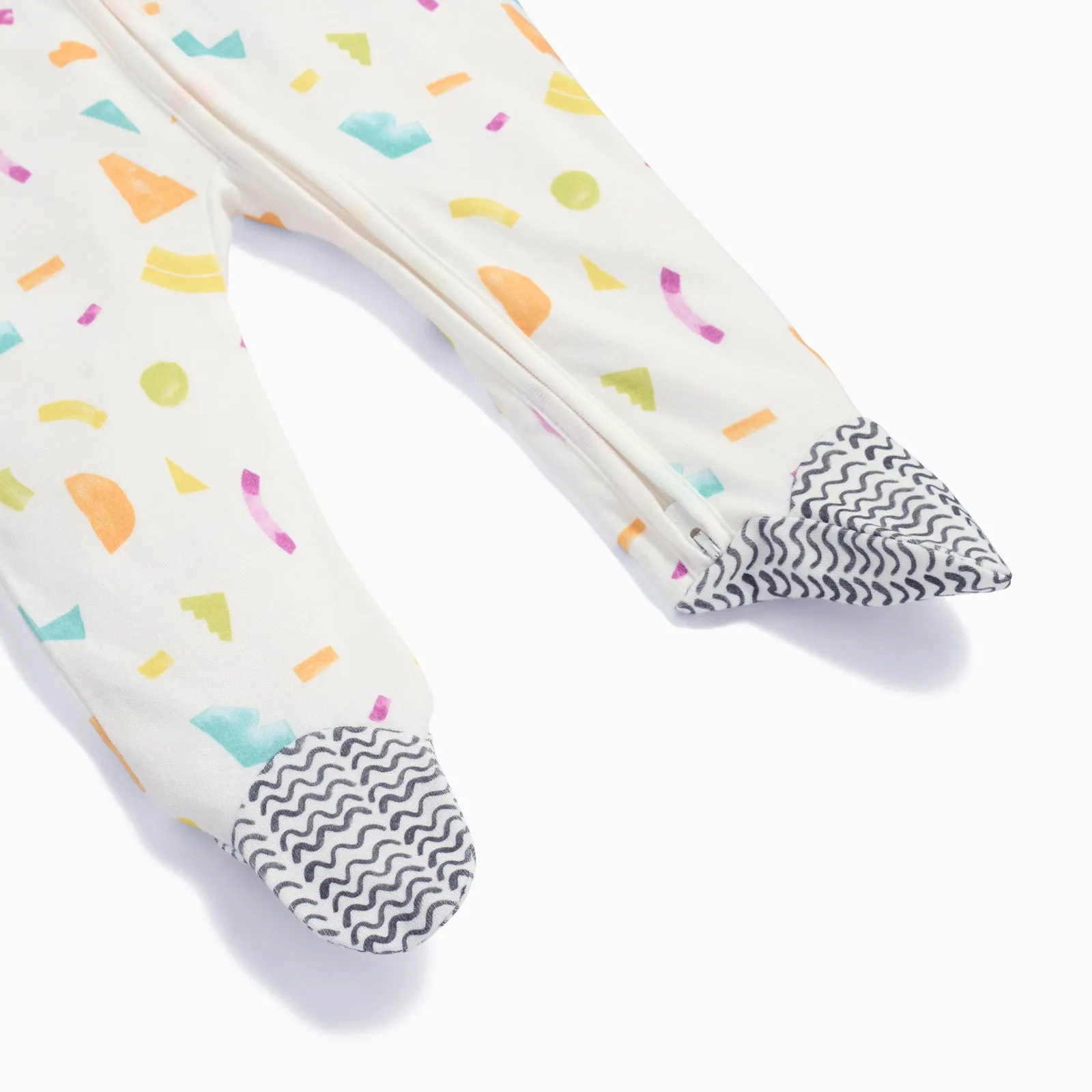 MORI x Lovevery Shapes Clever Zip Baby Pajamas