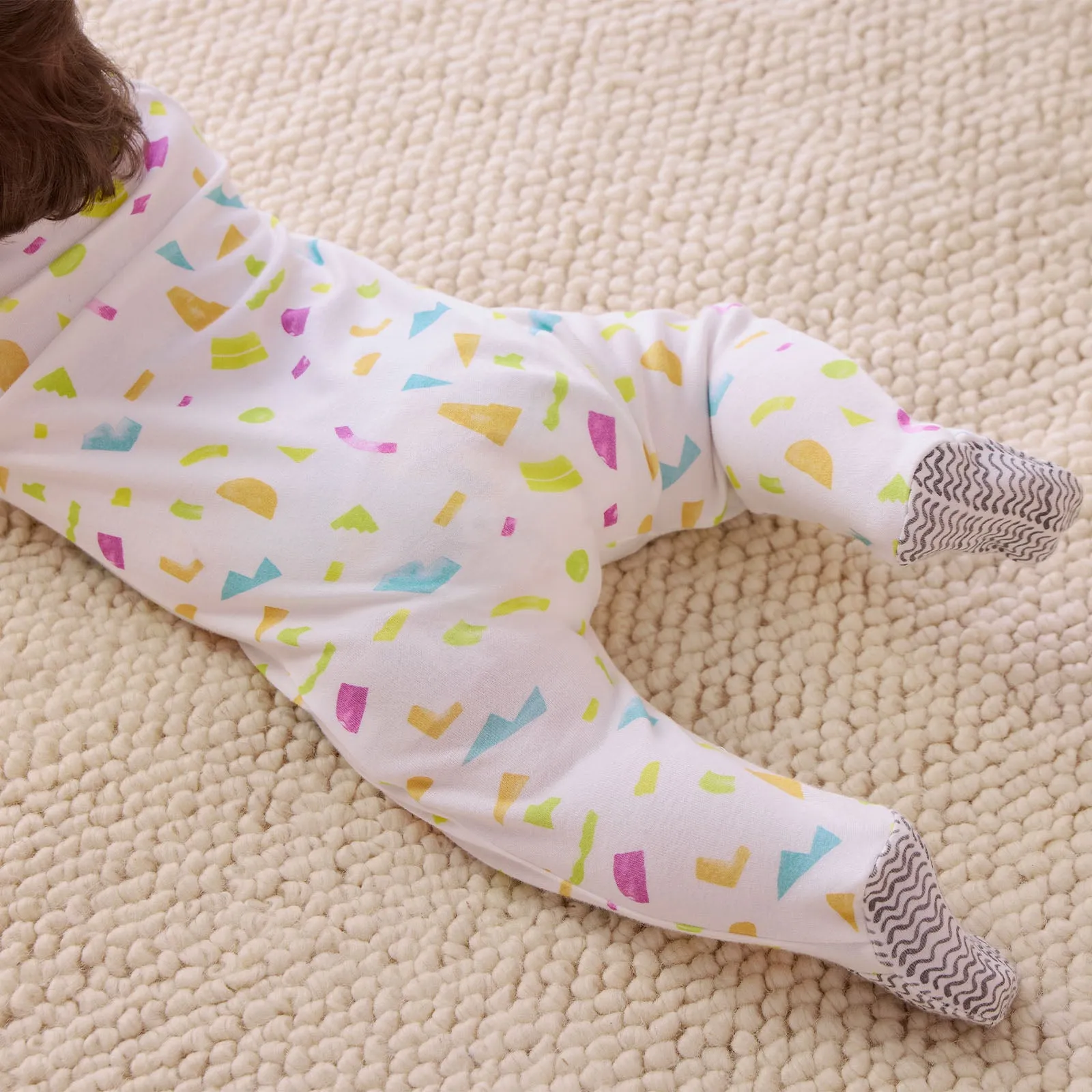 MORI x Lovevery Shapes Clever Zip Baby Pajamas