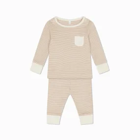 Oatmeal Stripe Pajama Set