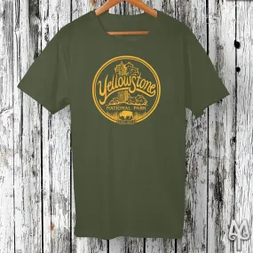 Old Faithful, gold logo t-shirt