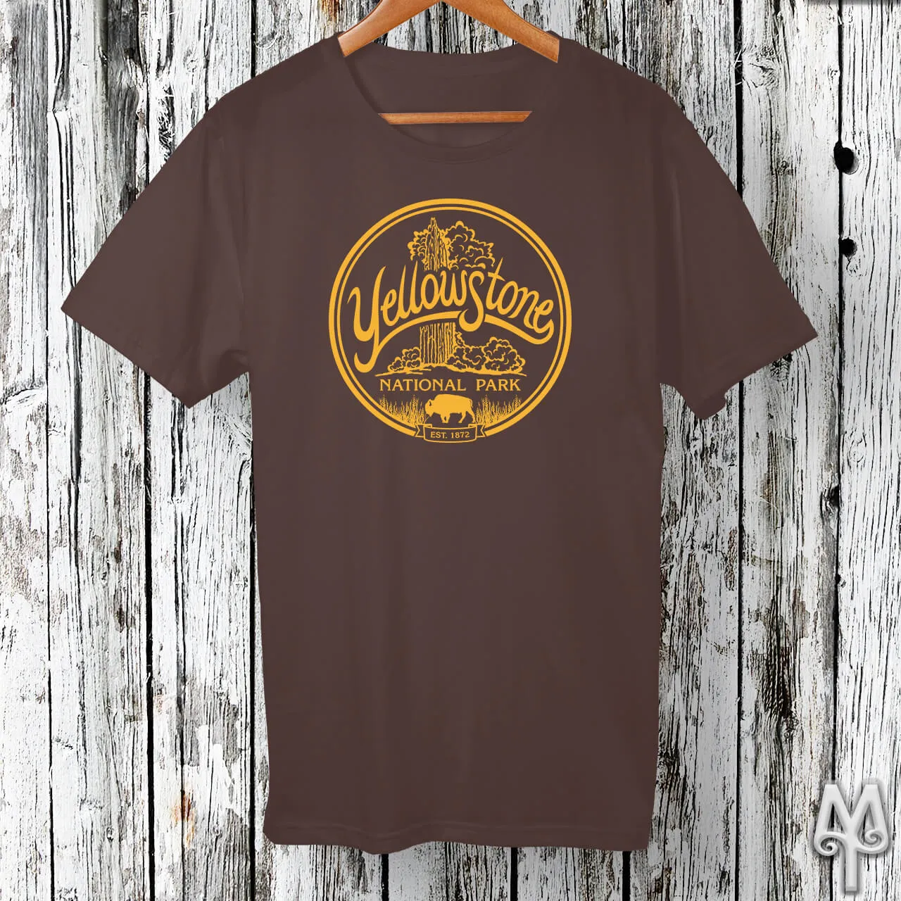 Old Faithful, gold logo t-shirt