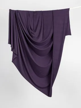 Organic Cotton   Tencel Stretch Knit Jersey - Aubergine - Swatch