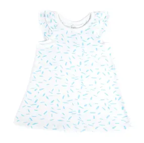 Organic Flutter Sleeve Dress - RIZ Sky