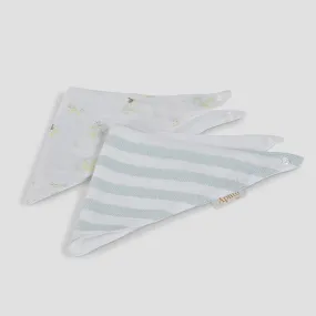 Organic Muslin Cotton Baby Burp Cloths | Brown & Beige
