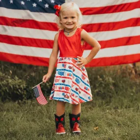 Patriotic USA Dress (0-18M)