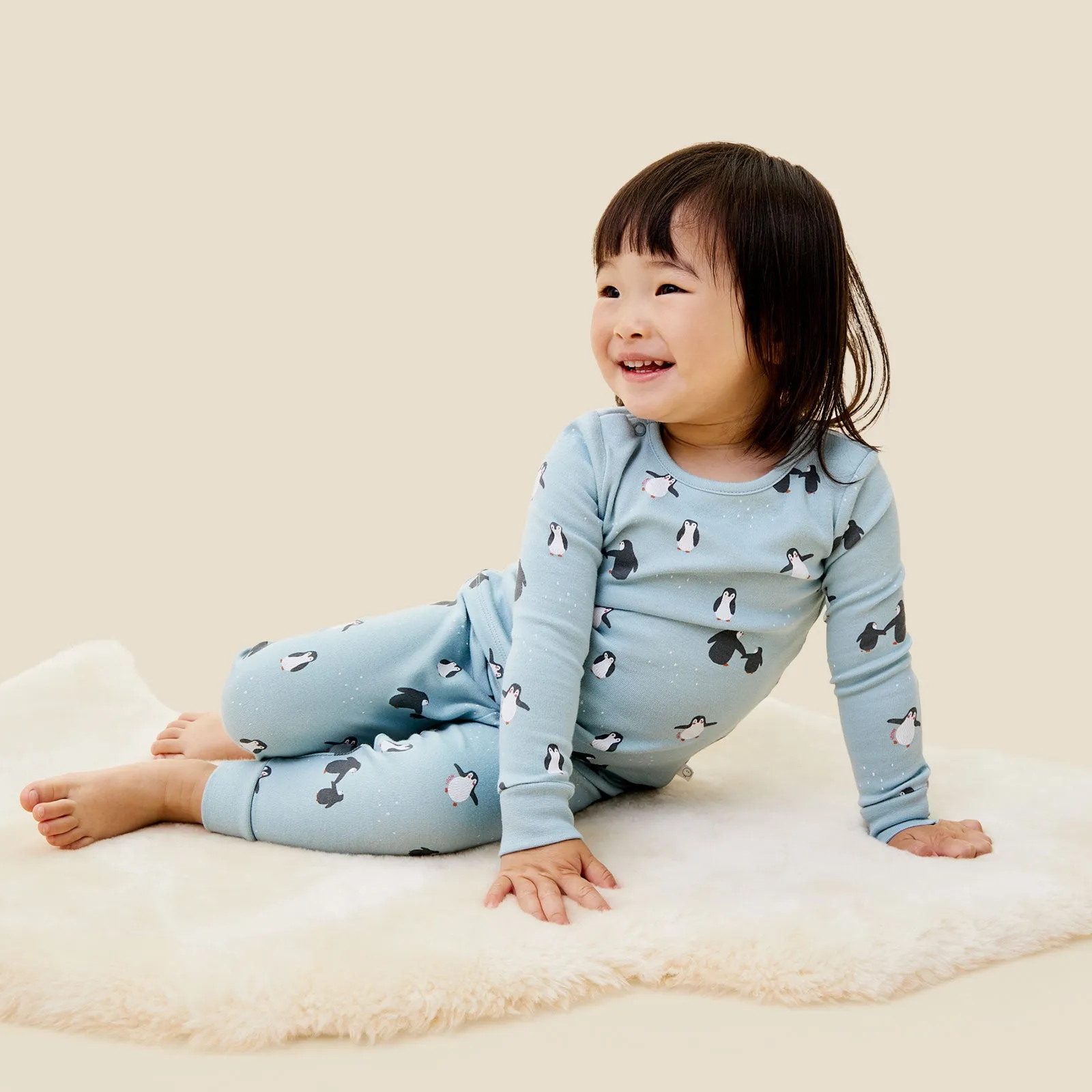 Penguin Print Pajama Set